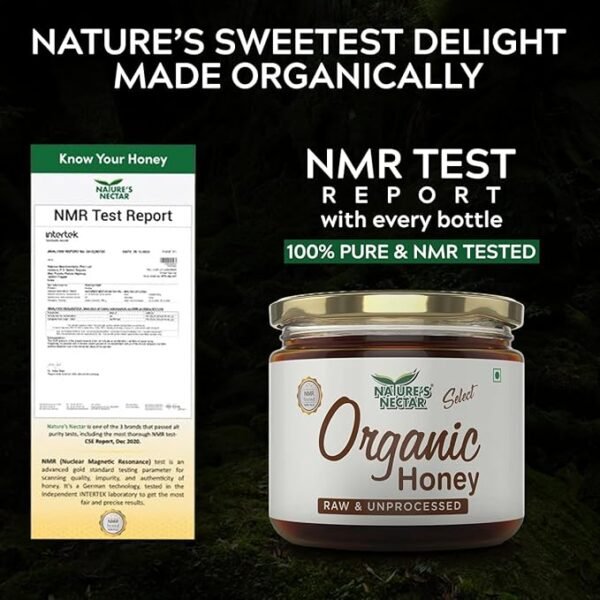 Nature's Nectar Raw Organic Honey 400g | 100% Pure NMR Tested | Raw and Unprocessed - Image 4