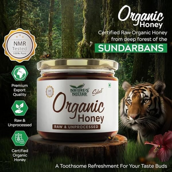 Nature's Nectar Raw Organic Honey 400g | 100% Pure NMR Tested | Raw and Unprocessed - Image 3